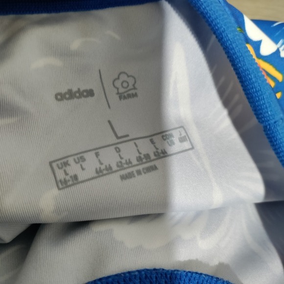 Adidas X Farm Rio Women's Blue Butterflies Dress Size L Excellent Condition - Picture 3 of 6